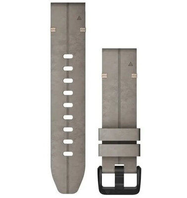 Pasek skórzany Garmin 20mm (do Garmin Fenix 8/7S/6S (43mm), itd.), szary, QuickFit, 010-12876-00