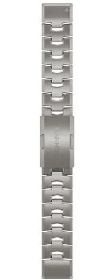 Tytanowa bransoleta Garmin 22mm (pro Garmin Fenix 8/7/6 (47mm), Epix 2 aj.), srebrny, QuickFit