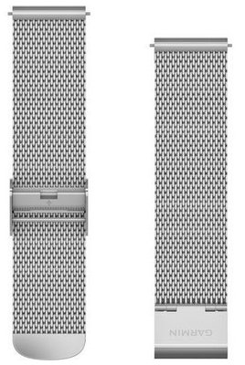 Bransoleta ze stali nierdzewnej Garmin 20mm (do Venu, Venu Sq, Venu 2 plus aj.), srebrny, bransoleta milanese, Quick Release, 010-12924-23