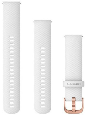Silikonowy pasek Garmin 20mm (pro Venu, Venu Sq, Venu 2 plus aj.), biały V1, Quick Release, + przedłużona część 