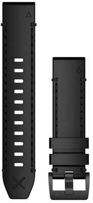 Pasek skórzany Garmin 22mm (do Garmin Fenix 8/7/6 (47mm), Epix 2 aj.), czarny V3, QuickFit, 010-12738-19