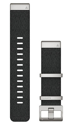 Nylonowy pasek Garmin 22mm (pro Garmin Fenix 8/7/6 (47mm), Epix 2 aj.), czarny V2, QuickFit