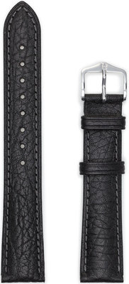 Czarny skórzany pasek Hirsch Camelgrain L 01009050-2 (skóra cielęca)