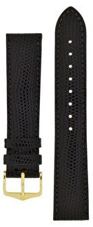 Czarny skórzany pasek Hirsch Rainbow L 12322650-1 (skóra cielęca)