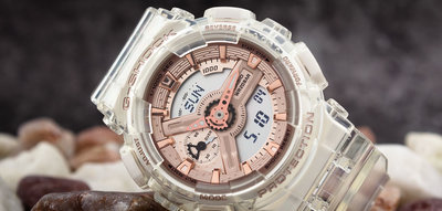 Casio G-Shock Original GMA-S110SR-7AER Z Series Transparent x Pink Gold Collection