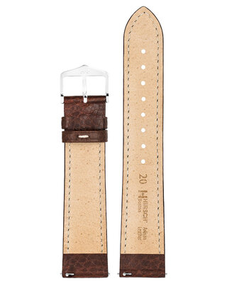 Skórzany pasek Hirsch Boston M 01302110-2, brązowy, skóra cielęca, długość M, Quick Release