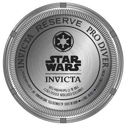 Invicta Star Wars Quartz 52mm GMT 33310 Galactic Empire Limited Edition 1977pcs