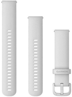 Silikonowy pasek Garmin 20mm (pro Venu, Venu Sq, Venu 2 plus aj.), biały, Quick Release, + przedłużona część 