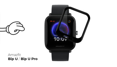 Ochronne 3D szkło Mosh Tempered Glass Protector 0.5mm pro Amazfit Bip U / Bip U Pro