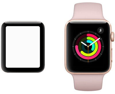 Ochronne 3D szkło Mosh Tempered Glass Protector 0.5mm pro Apple Watch Series 3 42mm