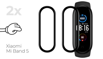 Ochronne 3D szkło Mosh Tempered Glass Protector 0.5mm pro Xiaomi Mi Band 5 (2ks)