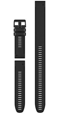 Silikonowy pasek Garmin 26mm (pro Garmin Fenix 8/7X/6X (51mm), Tactix aj.), czarny, QuickFit, + przedłużona część 