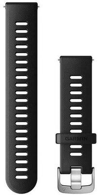 Pasek silikonowy Garmin 20mm (do Forerunner 55, Venu, Venu Sq, Venu 2 plus), czarny, Quick Release, 010-11251-9P