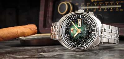 Orient Revival World Map Automatic RA-AA0E02E39B