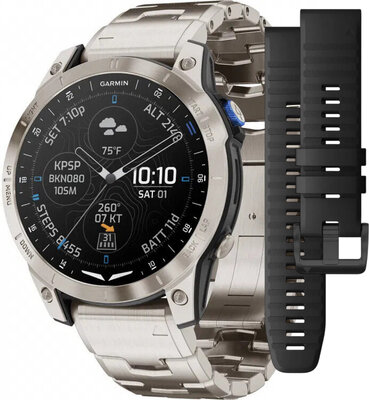 Garmin D2 Mach 1, Vented Titanium Bracelet (+ pasek zamienny)