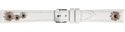 Skórzany pasek Morellato Garden S 5257C47.017, biały, ekoskóra