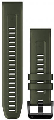 Silikonowy pasek Garmin 22mm (pro Garmin Fenix 8/7/6 (47mm), Epix 2 aj.), zielony V1, QuickFit