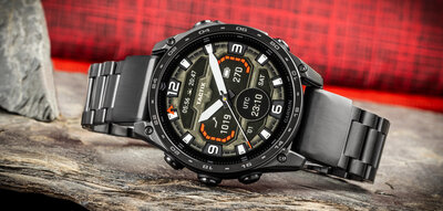 Stalowa bransoleta Ricardo 22mm (pro Garmin Fenix 8/7/6 (47mm), Epix 2 aj.), czarny V1, QuickFit