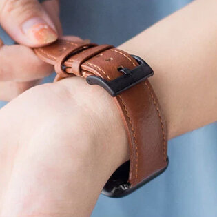 Pasek skórzany Ricardo (do Apple Watch 42/44/45/49mm), brązowy V2