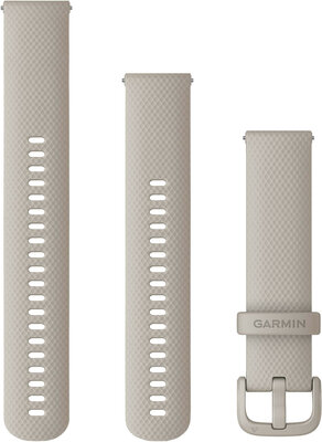 Silikonowy pasek Garmin 20mm (pro Venu, Venu Sq, Venu 2 plus aj.), szary V2, Quick Release, + przedłużona część 