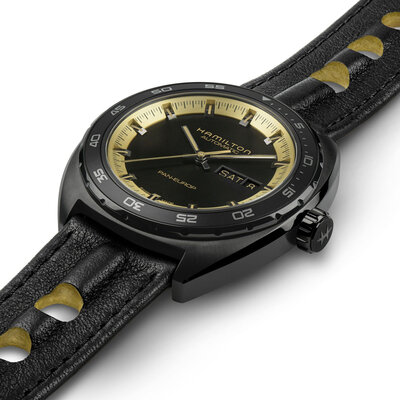 Hamilton American Classic Pan Europ Black & Gold Automatic H35425730 + NATO strap