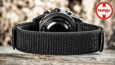 Pasek nylonowy Ricardo Cortina 20mm, Black, przewlekany