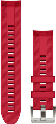 Pasek silikonowy Garmin 22mm (do Garmin Fenix 8/7/6 (47mm), Epix 2 itd.), czerwony V2, QuickFit, 010-13225-03