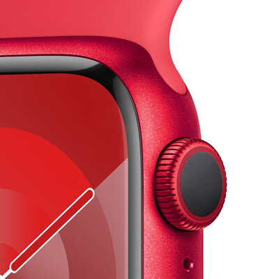 Apple Watch Series 9 GPS 41mm (PRODUCT) RED Aluminium Case / (PRODUCT) RED Sport Band - S/M