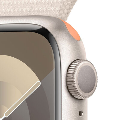 Apple Watch Series 9 GPS 41mm Starlight Aluminium Case / Starlight Sport Loop
