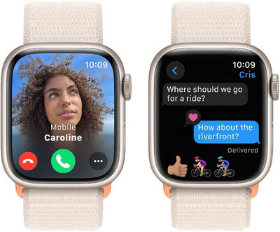 Apple Watch Series 9 GPS 41mm Starlight Aluminium Case / Starlight Sport Loop