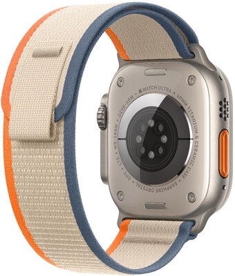 Apple Watch Ultra 2 GPS + Cellular, 49mm Titanium Case / Orange/Beige Trail Loop-S/M