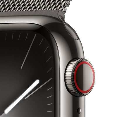 Apple Watch Series 9 GPS + Cellular 41mm Graphite Stainless Steel Case / Graphite Milanese Loop