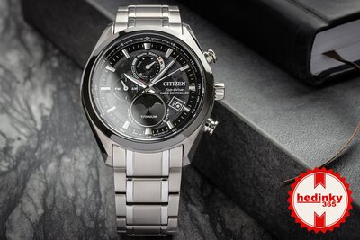 Citizen Sports Eco-Drive Radio Controlled Tsuki-yomi Moonphase Super Titanium BY1018-80E