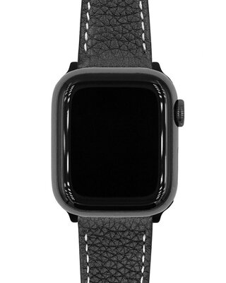 Pasek skórzany Hirsch Bologna L 01802050-2, czarny, skóra cielęca, długość L, Quick Release