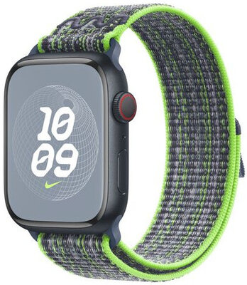 Apple Watch 45mm Bright Green/Blue Nike Sport Loop
