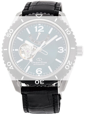 Skórzany pasek Orient Star UL00G012J0 21mm (pro RE-AT01), czarny