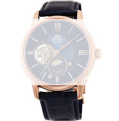 Skórzany pasek Orient UL017011P0 21mm (do modelu RA-AS00), niebieski