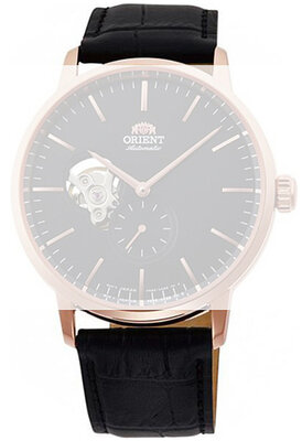 Czarny skórzany pasek Orient UL036011P0, Rose gold klamra (do modelu RA-AR01)