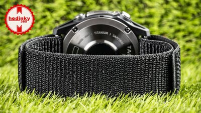 Pasek nylonowy Ricardo Cortina 26mm, Black, przewlekany