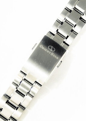 Srebrna stalowa bransoleta Orient Star UM029211J0, zaciskowa klamra (do modelu RE-AT00)