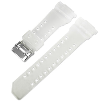 Pasek plastikowy Ricardo Cassola 16mm (do Casio G-Shock GA-100, GA-110, GD-120, GLS-100), biały, przezroczysty