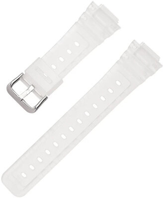 Pasek plastikowy Ricardo Ribolla 16mm (do Casio G-Shock GA-2100/GA-2110, DW-5600, GW-6900), biały, przezroczysty