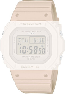 Pasek do Casio G-Shock, plastikowy, różowy, srebrna klamra (do zegarka BGD-565)