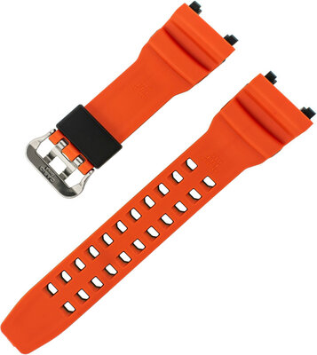 Pasek do Casio G-Shock, żywica, pomarańczowy, srebrna klamra (do modeli GR-B100)