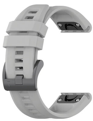 Silikonový řemínek Ricardo 22mm (pro Garmin Fenix 7/6/5, Epix 2, MARQ 2 aj.), šedý V2