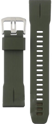 Pasek do Casio, żywiczny, zielony, srebrna klamra (do modelu PRW-61Y)