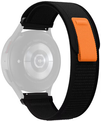 Pasek nylonowy Ricardo Carezza 22mm, Black/Gray, Quick Release