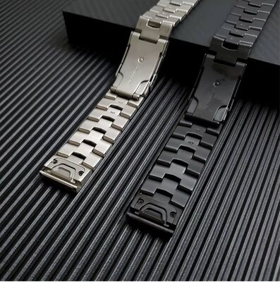 Bransoleta ze stali nierdzewnej Ricardo 26mm (do Garmin Fenix 8/7X/6X (51mm), Tactix itd.), srebrny V1, QuickFit