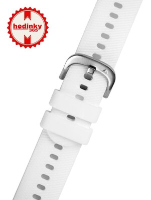 Pasek silikonowy Ricardo Marmolada 18mm, White, Quick Release