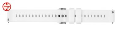Pasek silikonowy Ricardo Marmolada 18mm, White, Quick Release